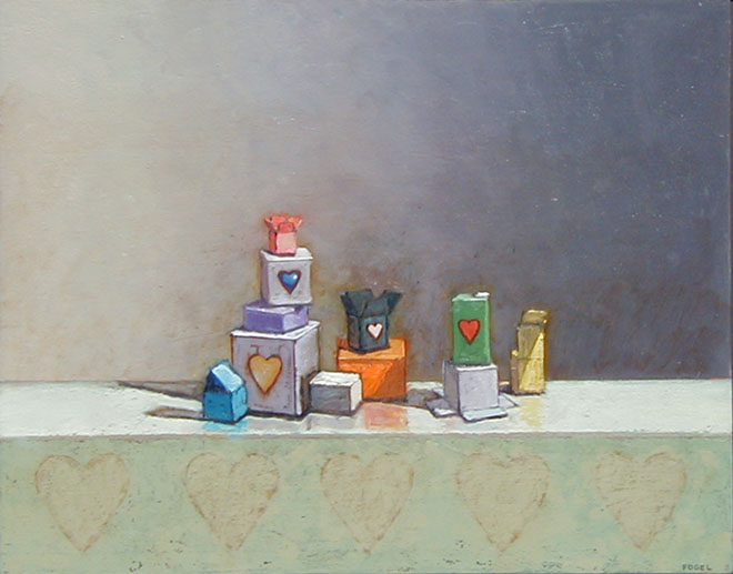 painting of boxes: realism