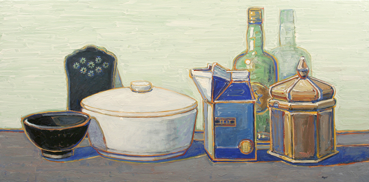 painting of boxes: realism